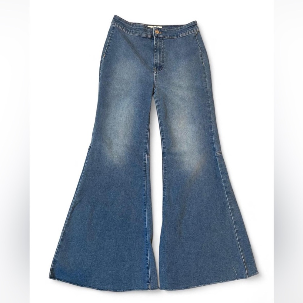 Free People Wide Leg Denim Jeans